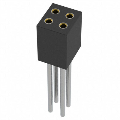 853-43-004-10-021000 by Mill-Max Manufacturing Corp. - CONNECTOR RECPT 4POS 0.05 GOLD PCB