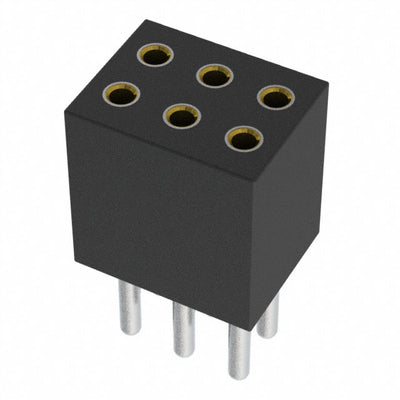 853-91-006-10-001000 by Mill-Max Manufacturing Corp. - CONNECTOR RECPT 6POS 0.05 GOLD PCB