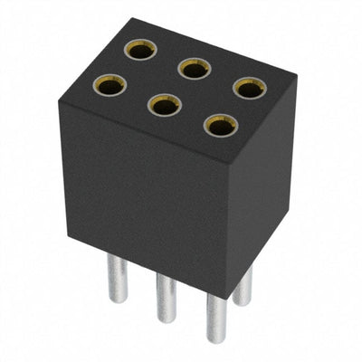 853-41-006-10-001000 by Mill-Max Manufacturing Corp. - CONNECTOR RECPT 6POS 0.05 GOLD PCB