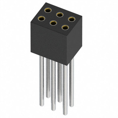 853-43-006-10-021000 by Mill-Max Manufacturing Corp. - CONNECTOR RECPT 6POS 0.05 GOLD PCB