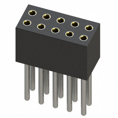 853-43-010-10-011000 by Mill-Max Manufacturing Corp. - CONNECTOR RECPT 10POS 0.05 GOLD PCB