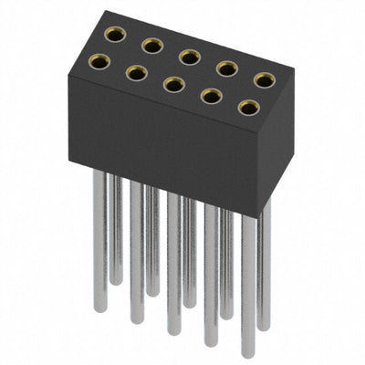 853-43-010-10-021000 by Mill-Max Manufacturing Corp. - CONNECTOR RECPT 10POS 0.05 GOLD PCB