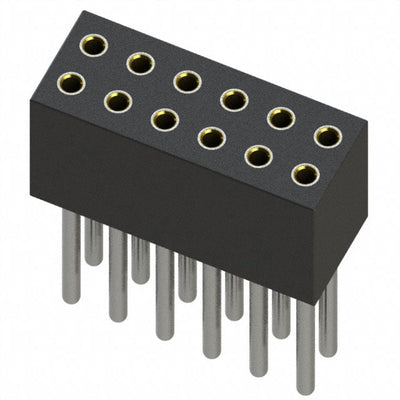 853-43-012-10-011000 by Mill-Max Manufacturing Corp. - CONNECTOR RECPT 12POS 0.05 GOLD PCB
