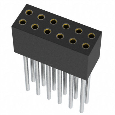 853-41-012-10-021000 by Mill-Max Manufacturing Corp. - CONNECTOR RECPT 12POS 0.05 GOLD PCB