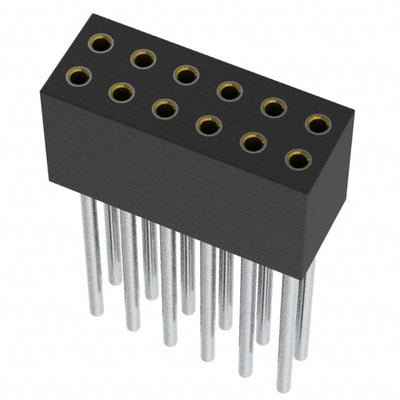 853-43-012-10-021000 by Mill-Max Manufacturing Corp. - CONNECTOR RECPT 12POS 0.05 GOLD PCB