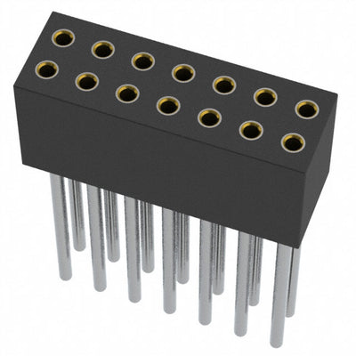 853-43-014-10-021000 by Mill-Max Manufacturing Corp. - CONNECTOR RECPT 14POS 0.05 GOLD PCB