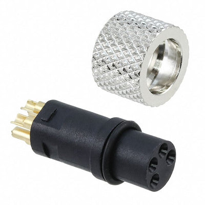854-004-203RLS4 by NorComp Inc. - CONNECTOR PLUG FMALE 4P GOLD SLDR CUP