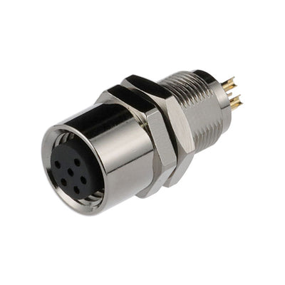 855-006-203R004 by NorComp Inc. - CONNECTOR PLUG FMALE 6P GOLD SLDR CUP