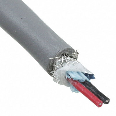 86002CY SL005 by Alpha Wire - CABLE 2CON 28AWG SLATE SHLD 100