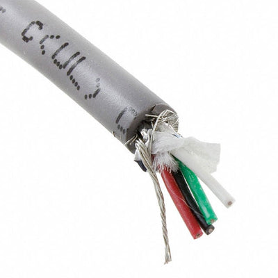 86004CY SL005 by Alpha Wire - CABLE 4CON 28AWG SLATE SHLD 100