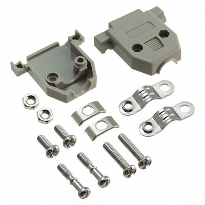 8630CH15UNCLF by Amphenol ICC (FCI) - CONNECTOR BACKSHELL 15POS 180DEG GRAY
