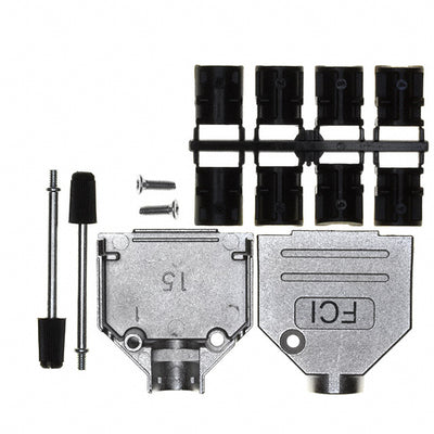 8655MH1501BLF by Amphenol ICC (FCI) - CONNECTOR BACKSHELL 15POS 180DEG SHLD