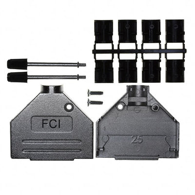 8655MH2501BLF by Amphenol ICC (FCI) - CONNECTOR BACKSHELL 25POS 180DEG SHLD