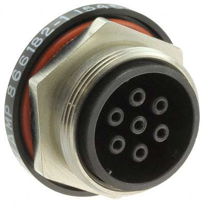 866182-1 by TE Connectivity Aerospace, Defense and Marine - CONNECTOR LGH RCPT 7POS CIRC PNL MNT