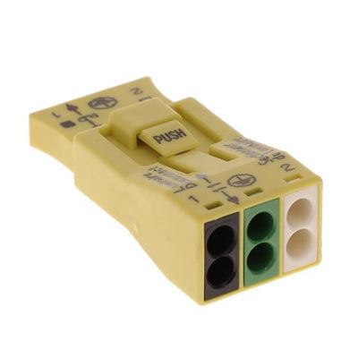 873-953/VE00-0500 by WAGO Corporation - PUSHWIRE SPLICE 3POS YELLOW GRND