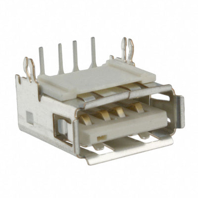 87520-0010BLF by Amphenol ICC (FCI) - CONNECTOR RECPT USB2.0 TYPEA 4POS R/A