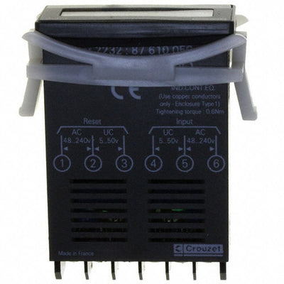 87610050 by Crouzet - COUNTER LCD 8 CHAR 3V PANEL MT