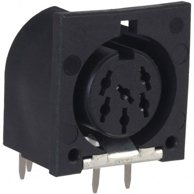 9-211509-0 by TE Connectivity AMP Connectors - CONNECTOR RECPT FMALE DIN 6POS SOLDER