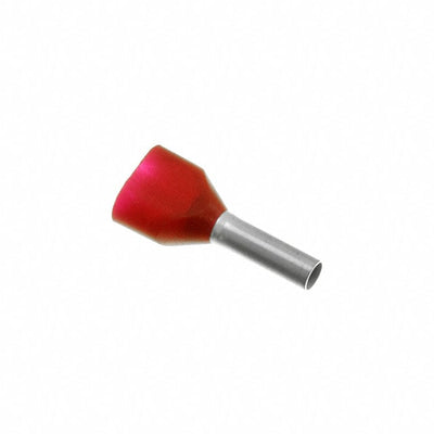 9037290000 by Weidmuller - CONNECTOR FERRULE 2 X 16AWG RED