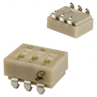 90HBJ03P by Grayhill Inc. - SWITCH SLIDE DIP SPST 25MA 24V