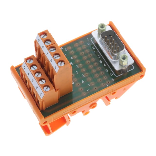 910638 by Weidmuller - INTERFACE MOD DSUB MALE 9POS