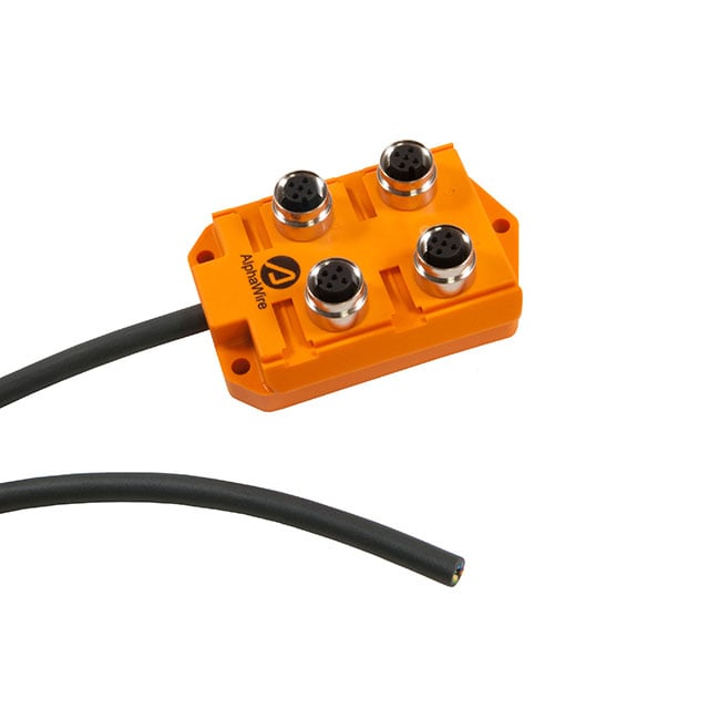 918-10M NC032 by Alpha Wire - M12 PLASTIC 4PORT 2SIG LED