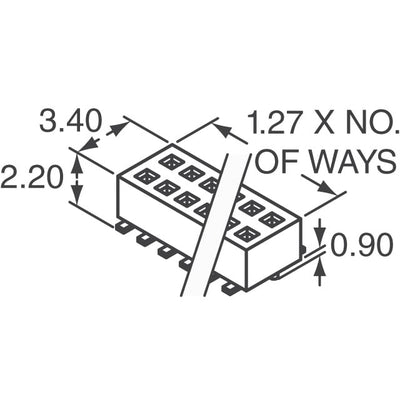 M50-3150942 by Harwin Inc. - CONNECTOR RECPT 18POS 0.05 GOLD SMD