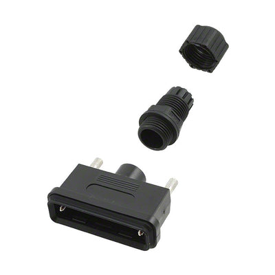 967-025-010R011 by NorComp Inc. - CONNECTOR BACKSHELL 25POS 180DEG BLK