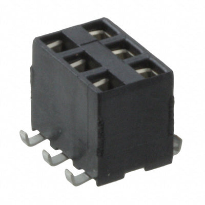 969973-3 by TE Connectivity AMP Connectors - CONNECTOR RECPT 6POS 0.1 GOLD SMD