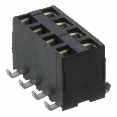 969973-4 by TE Connectivity AMP Connectors - CONNECTOR RECPT 8POS 0.1 GOLD SMD
