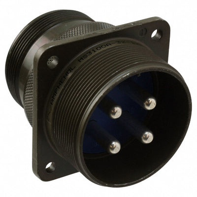 97-3100A-32-17P by Amphenol Industrial Operations - CONNECTOR RECPT MALE 4P SILV SLDR CUP
