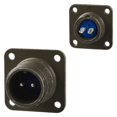 97-3102A-12S-3P by Amphenol Industrial Operations - CONNECTOR RECPT MALE 2P SILV SLDR CUP