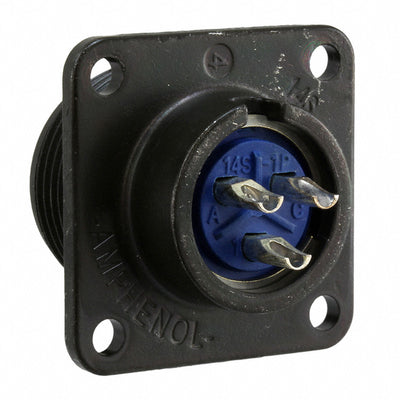 97-3102A-14S-1P by Amphenol Industrial Operations - CONNECTOR RECPT MALE 3P SOLDER CUP
