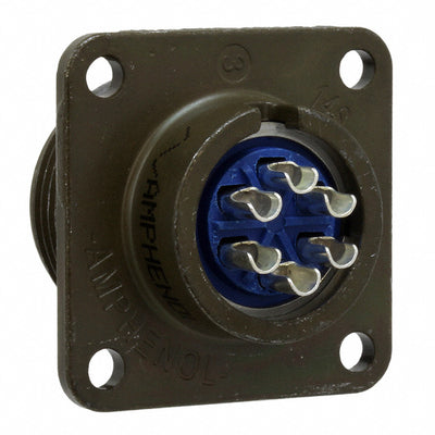 97-3102A-14S-6S by Amphenol Industrial Operations - CONNECTOR RECPT FMALE 6P SOLDER CUP