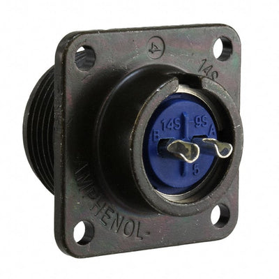 97-3102A-14S-9S by Amphenol Industrial Operations - CONNECTOR RECPT FMALE 2P SOLDER CUP