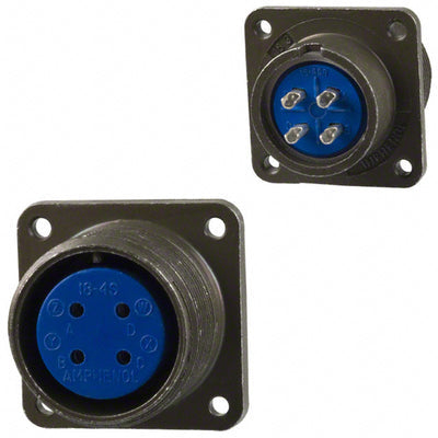 97-3102A-18-4S by Amphenol Industrial Operations - CONNECTOR RECPT FMALE 4P SOLDER CUP