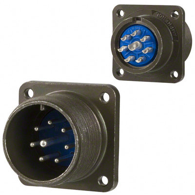 97-3102A-18-8P by Amphenol Industrial Operations - CONNECTOR RECPT MALE 8P SILV SLDR CUP