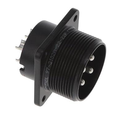 97-3102A22-22P-946 by Amphenol Industrial Operations - CONNECTOR RECPT MALE 4P SILV SLDR CUP