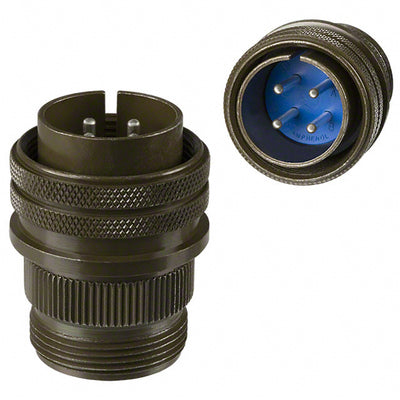 97-3106A-20-4P by Amphenol Industrial Operations - CONNECTOR PLUG MALE 4P SILV SLDR CUP