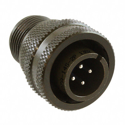 97-3107A-14S-2P by Amphenol Industrial Operations - CONNECTOR PLUG MALE 4P SILV SLDR CUP