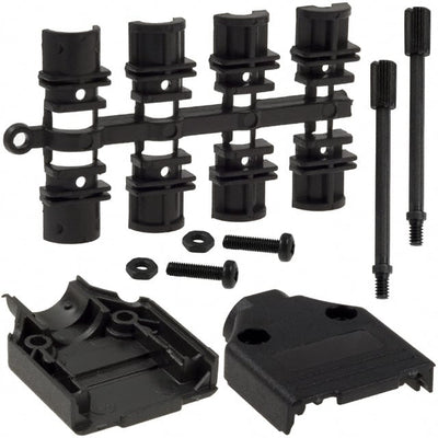970-009-010R011 by NorComp Inc. - CONNECTOR BACKSHELL 9POS 180DEG BLACK