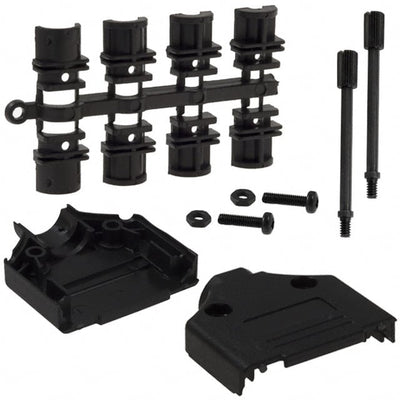 970-015-010R011 by NorComp Inc. - CONNECTOR BACKSHELL 15POS 180DEG BLK