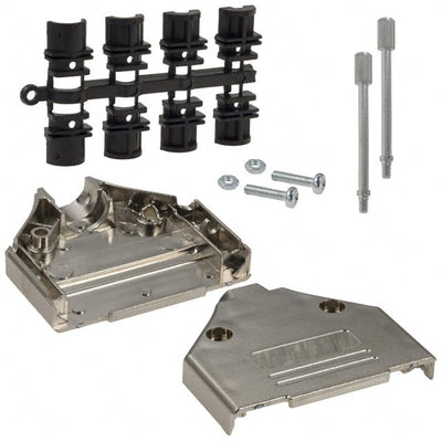 970-025-020-121 by NorComp Inc. - CONNECTOR BACKSHELL 25POS 180DEG SHLD