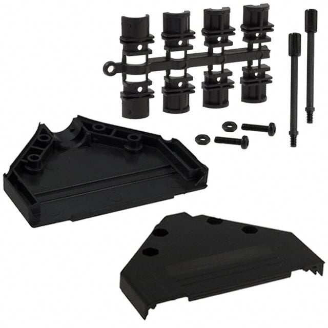 970-037-010-011 by NorComp Inc. - CONNECTOR BACKSHELL 37POS 180DEG BLK