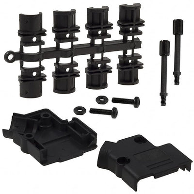 971-009-010R011 by NorComp Inc. - CONNECTOR BACKSHELL 9POS 45DEG BLACK