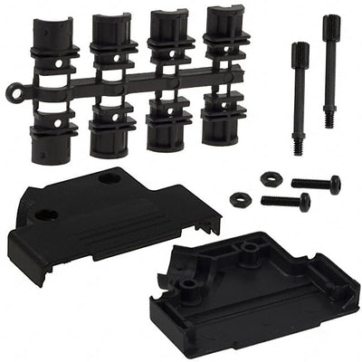 971-025-010R011 by NorComp Inc. - CONNECTOR BACKSHELL 25POS 45DEG BLACK