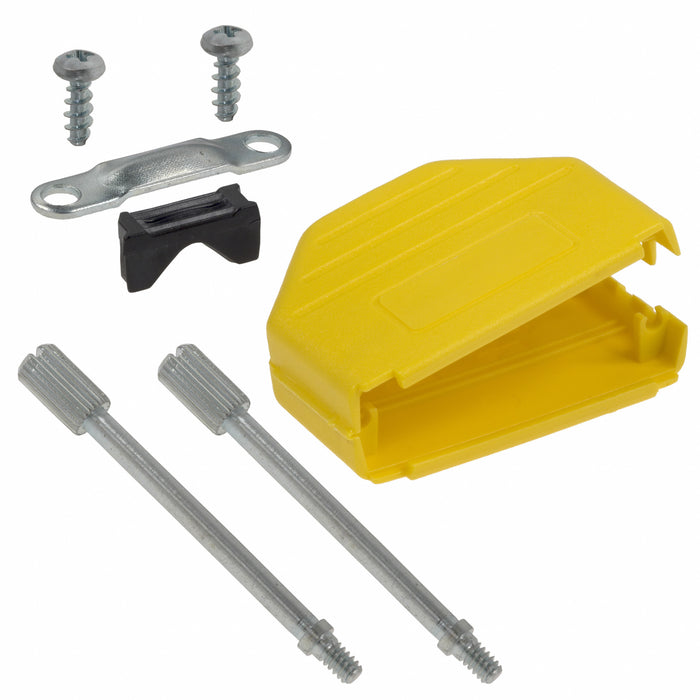 972-025-01SR081 by NorComp Inc. - CONNECTOR BACKSHELL 25POS 180DEG YLW