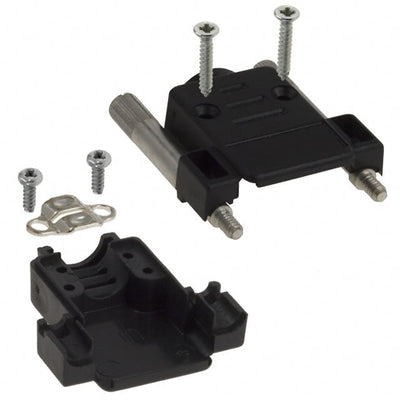 973-009-010R011 by NorComp Inc. - CONNECTOR BACKSHELL 9POS 180DEG BLACK