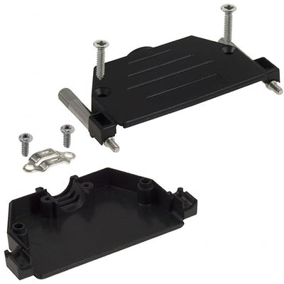 973-037-010-011 by NorComp Inc. - CONNECTOR BACKSHELL 37POS 180DEG BLK
