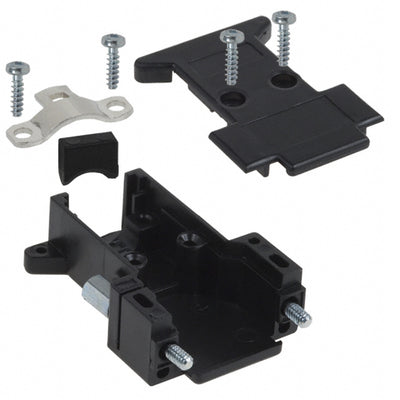 975-009-010-011 by NorComp Inc. - CONNECTOR BACKSHELL 9POS 180DEG BLACK